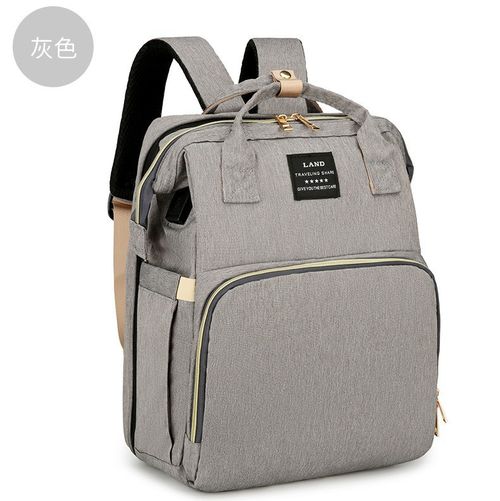 Folding baby bed mommy bag high-end fashion backpack multifunctional mother and baby bag for taking baby out