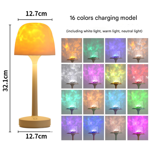High-foot water ripple atmosphere table lamp romantic interest gift projection remote control night light couple gift