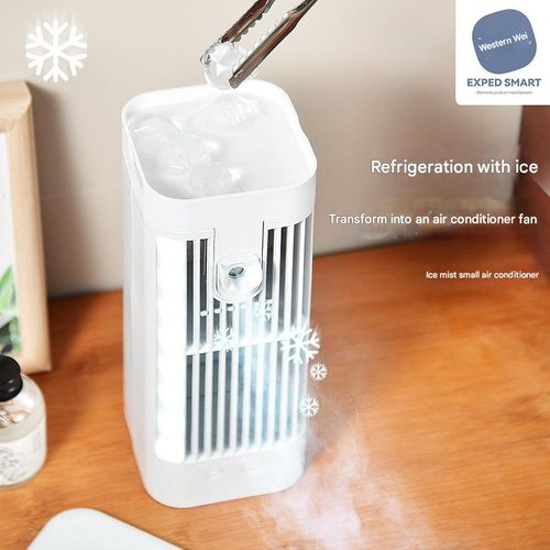 Desktop air conditioner fan cooler household spray refrigeration indoor small air conditioner electric fan water cooler night light cooler