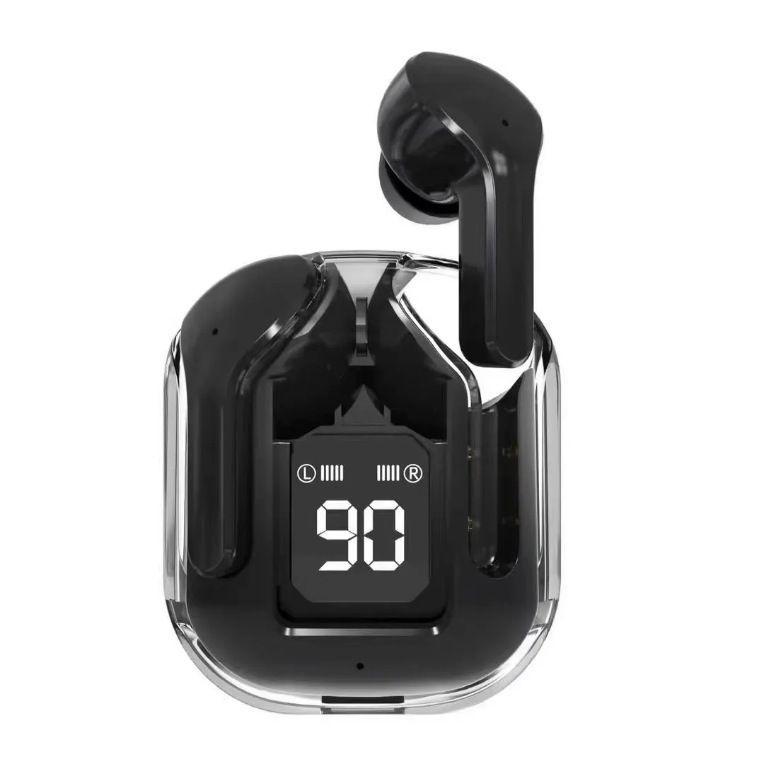 Ace Elec BT 5.3 ENC Mini Crystal Earbuds 25Hours Playtime-Black