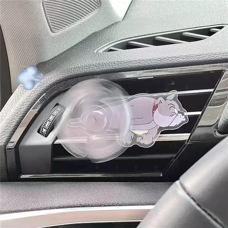 Tom and Jerry car air outlet interior ornaments rotating acrylic stand ornaments rotatable cartoon creative clip (3-piece set)