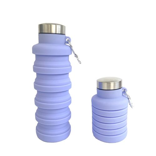 Silicone cup retractable kettle foldable water cup outdoor sports travel portable kettle water cup with mountaineering buckle