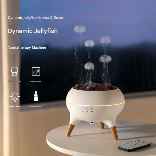 Volcano dynamic spit circle humidifier household silent essential oil plug-in aromatherapy machine colorful lights