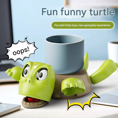 Tik same style funny creative turtle coaster press staring turtle desktop ornaments funny toys