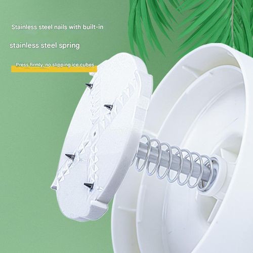 Ice shaver, non-electric small manual ice crusher, household hand-cranked smoothie maker (with ice cube mold)