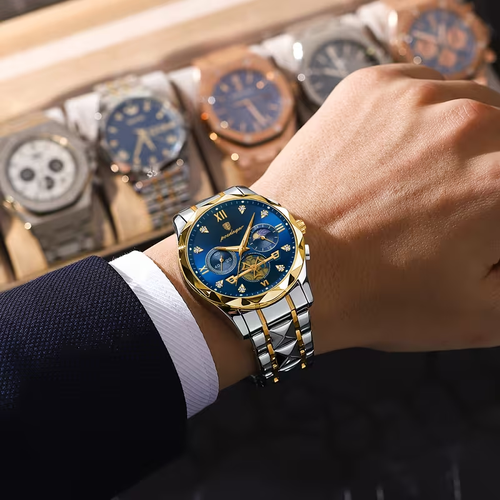 Luxury Waterproof Stainless Steel Luminous Men's Watch