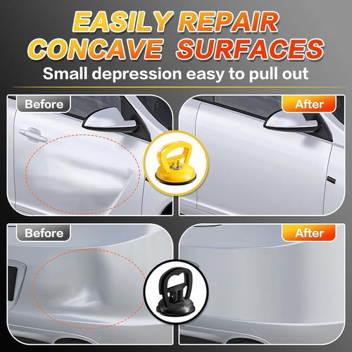 2PC Heavy Duty Car Dent Repair Puller Kit– Paint-Safe DIY Repair Puller
