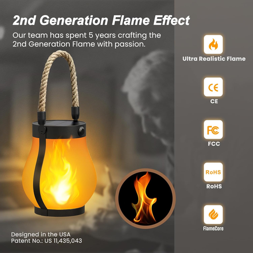 Upgraded Solar Dancing Flame Lantern – Waterproof Outdoor Light 🔥🌙