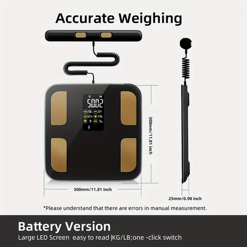 Smart 8-Electrode Body Fat Scale – Full Health Tracking,Smart Body Analyzer Scale