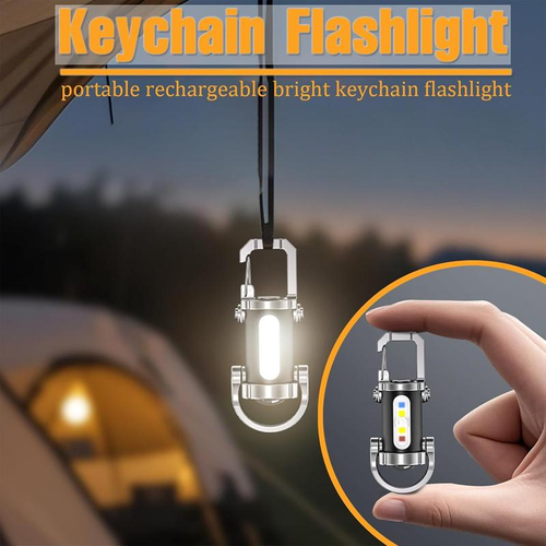 Buy one get one free.Mini Keychain Emergency Flashlight
