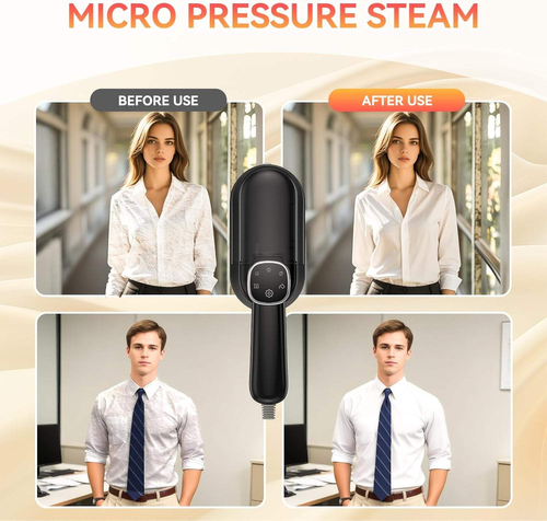 2-in-1 Handheld Garment Steamer – Fast & Easy Ironing