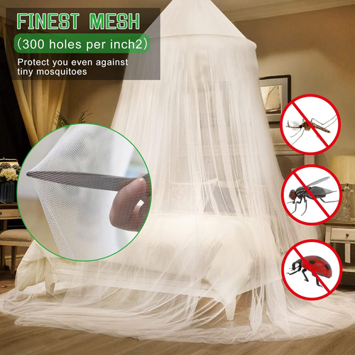 Extra Large Full Coverage Mosquito Net Canopy for King & Queen Beds