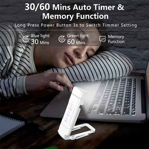 USB Rechargeable Foldable Reading Light Bookmark  LED