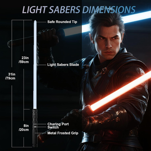Premium RGB Metal Lightsaber – 16 Colors & Sound