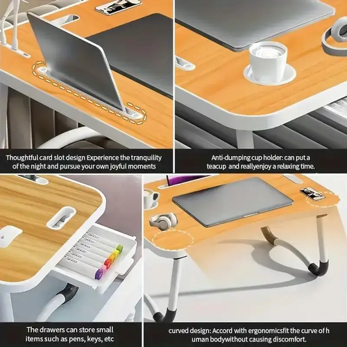 Multi-Functional Foldable Laptop Desk with USB
