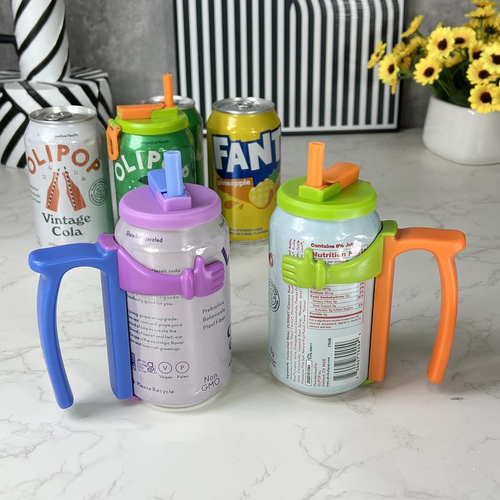 Leak-Proof Can Lid & Handle Set – Easy Grip for 12oz Cans