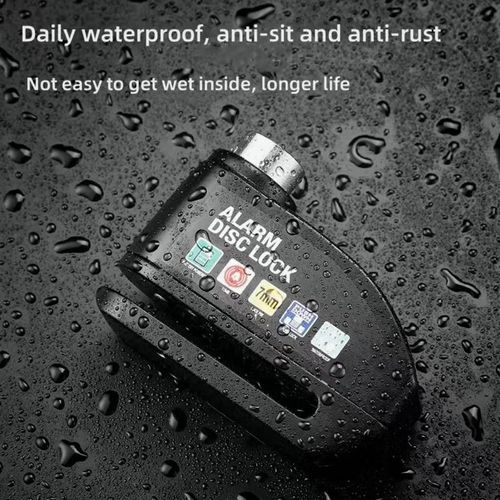 Waterproof Motorcycle Disc Brake Lock with Alarm