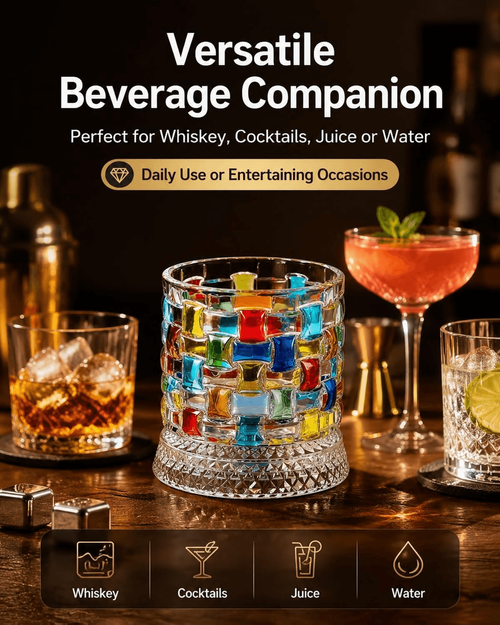 Hand-Painted Embossed Rotating Glass