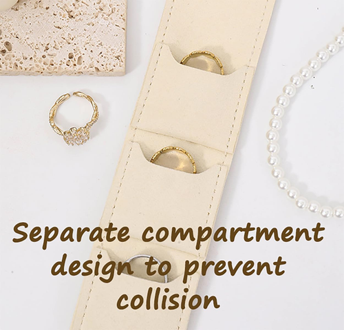3pc Portable Multi-Compartment Jewelry Storage Pouch