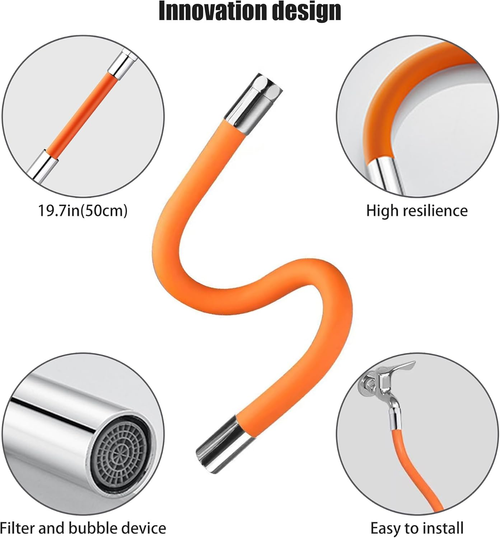 360° Splash-Proof Flexible Faucet Extension Hose