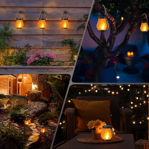 Upgraded Solar Dancing Flame Lantern – Waterproof Outdoor Light 🔥🌙
