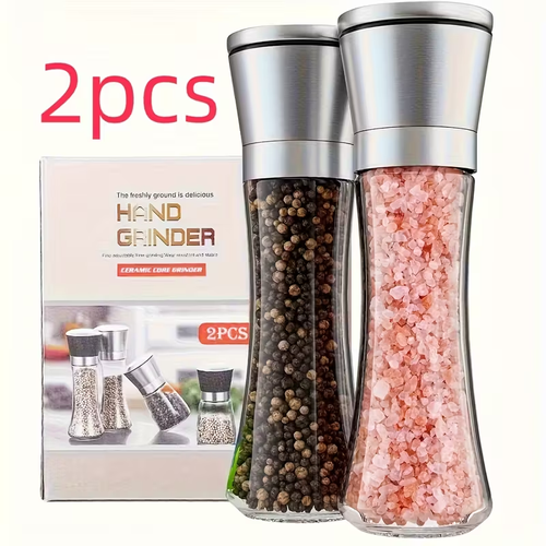 Stainless Steel Salt & Pepper Grinder Set (2-Pack)