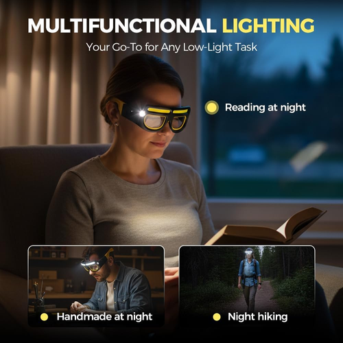 Rechargeable Gesture Control LED Glasses Lamp – Hands-Free Smart Lighting