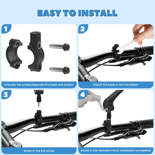 1 Pair 360° Rotating Cycling Rear View Mirror– Safer Riding Instantly