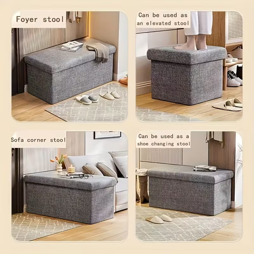 Foldable 3-in-1 Storage Ottoman