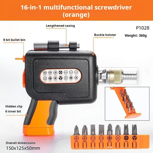 Upgraded 16-in-1 Ratchet Screwdriver Set with Magnetic Handle – Durable & Portable