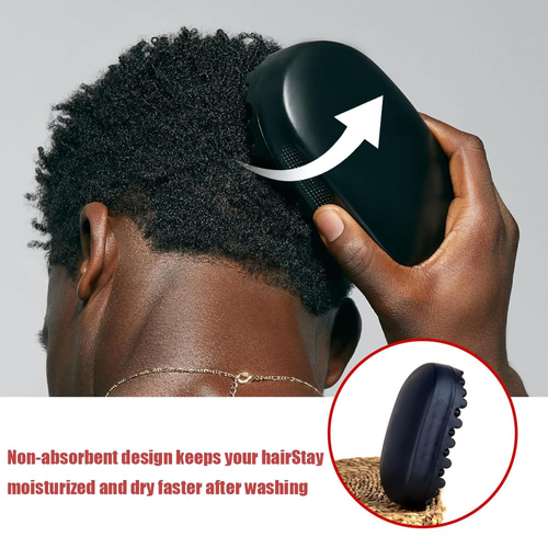 2-in-1 Massage & styling Brush– Gentle Care for African  4C Hair