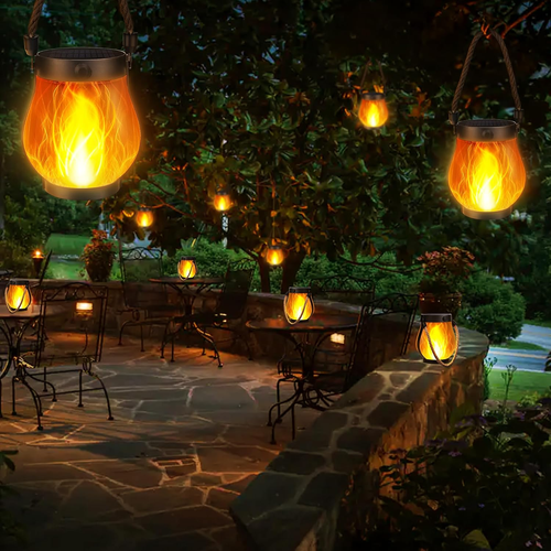 Upgraded Solar Dancing Flame Lantern – Waterproof Outdoor Light 🔥🌙