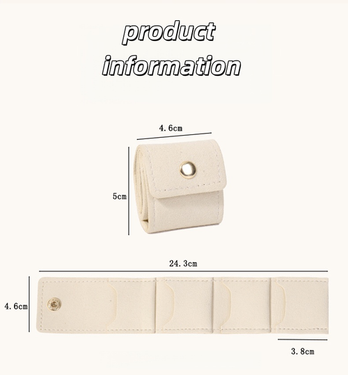 3pc Portable Multi-Compartment Jewelry Storage Pouch
