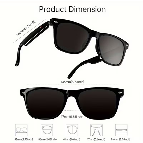 Audio Smart Glasses — UV Protection, Open-Ear Sound & Bluetooth 5.4