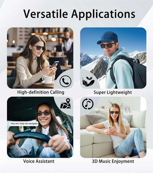 Audio Smart Glasses — UV Protection, Open-Ear Sound & Bluetooth 5.4