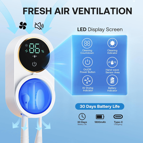 Smart UVC Toothbrush Sterilizer – Automatic Cleaning