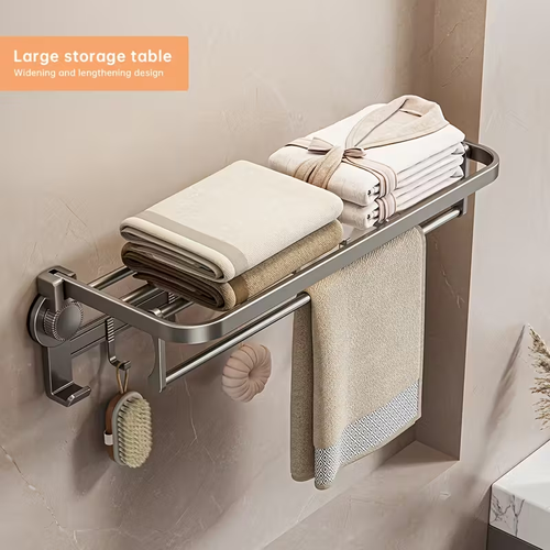 Musurjoy Modern Chrome Wall Mount Towel Rack