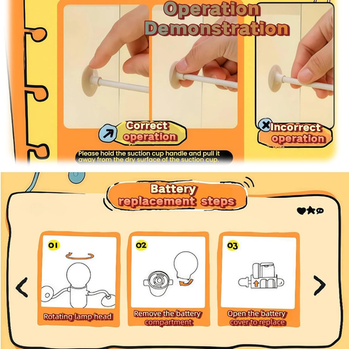 Creative Stick Figure Suction Night Light – Fun & Flexible Warm Lamp