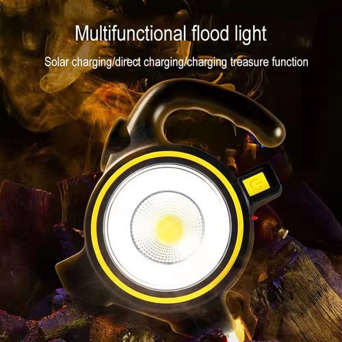 Solar + USB Dual-Light Flashlight | Power Bank | Ultra Long-Range Beam