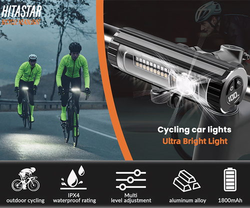 Ultra Bright 4-in-1 Rechargeable Cycling Light & Power Bank