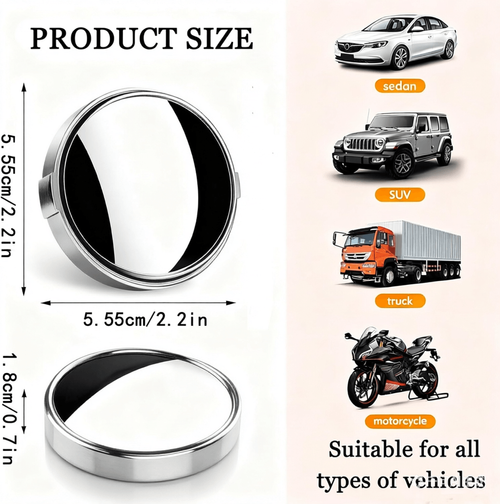 2pcs Car Blind Spot Mirror