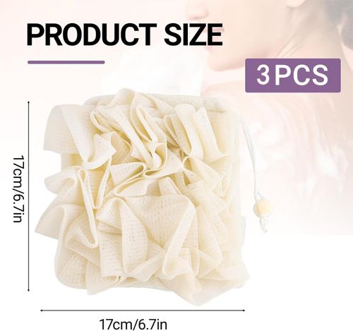 3 PCS 2-in-1 Soap Bath Ball – Rich Foam & Gentle Clean