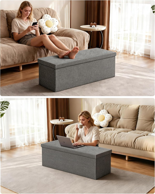 Foldable 3-in-1 Storage Ottoman
