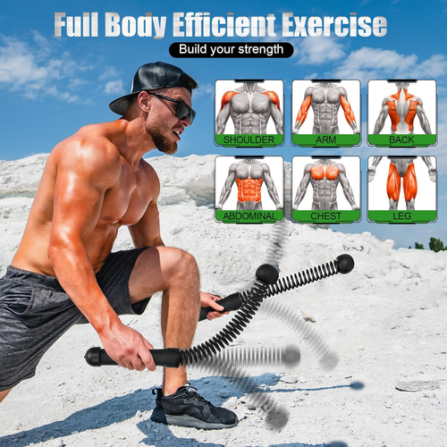2Pieces Cordless Battle Rope – Full Body Workout Anywhere