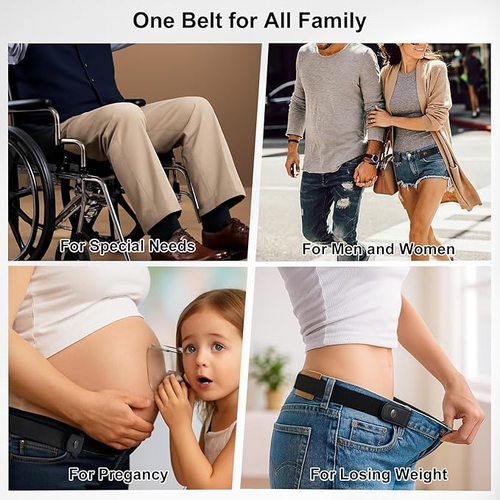 2pcs No Buckle Elastic Stretch Belt – Invisible Comfort for Everyday Wear