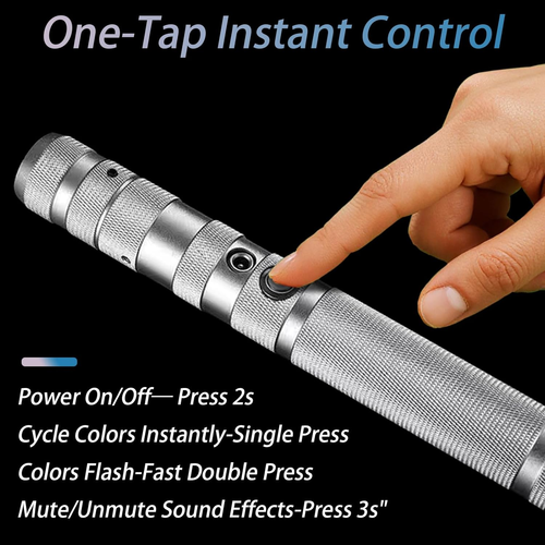 Premium RGB Metal Lightsaber – 16 Colors & Sound