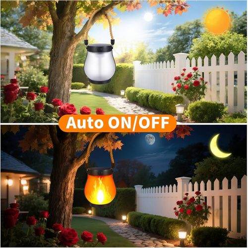 Upgraded Solar Dancing Flame Lantern – Waterproof Outdoor Light 🔥🌙