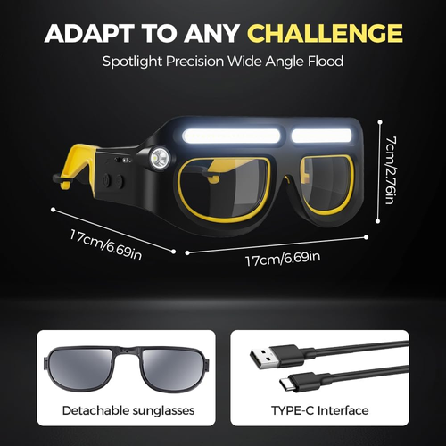Rechargeable Gesture Control LED Glasses Lamp – Hands-Free Smart Lighting
