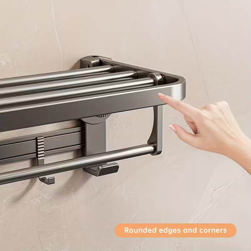 Musurjoy Modern Chrome Wall Mount Towel Rack