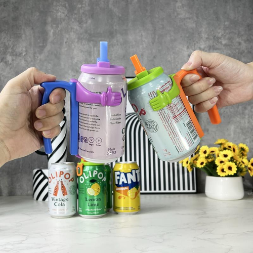 Leak-Proof Can Lid & Handle Set – Easy Grip for 12oz Cans